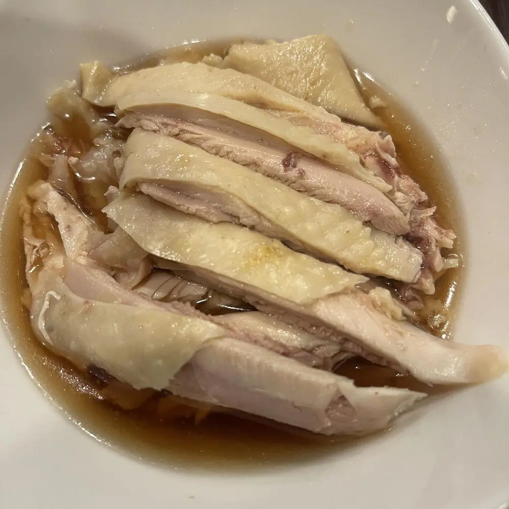 Hong-Kong-Chinese-restaurant-boiled-chicken-Spring Boiled chicken from a Hong Kong Chinese restaurant in Spring